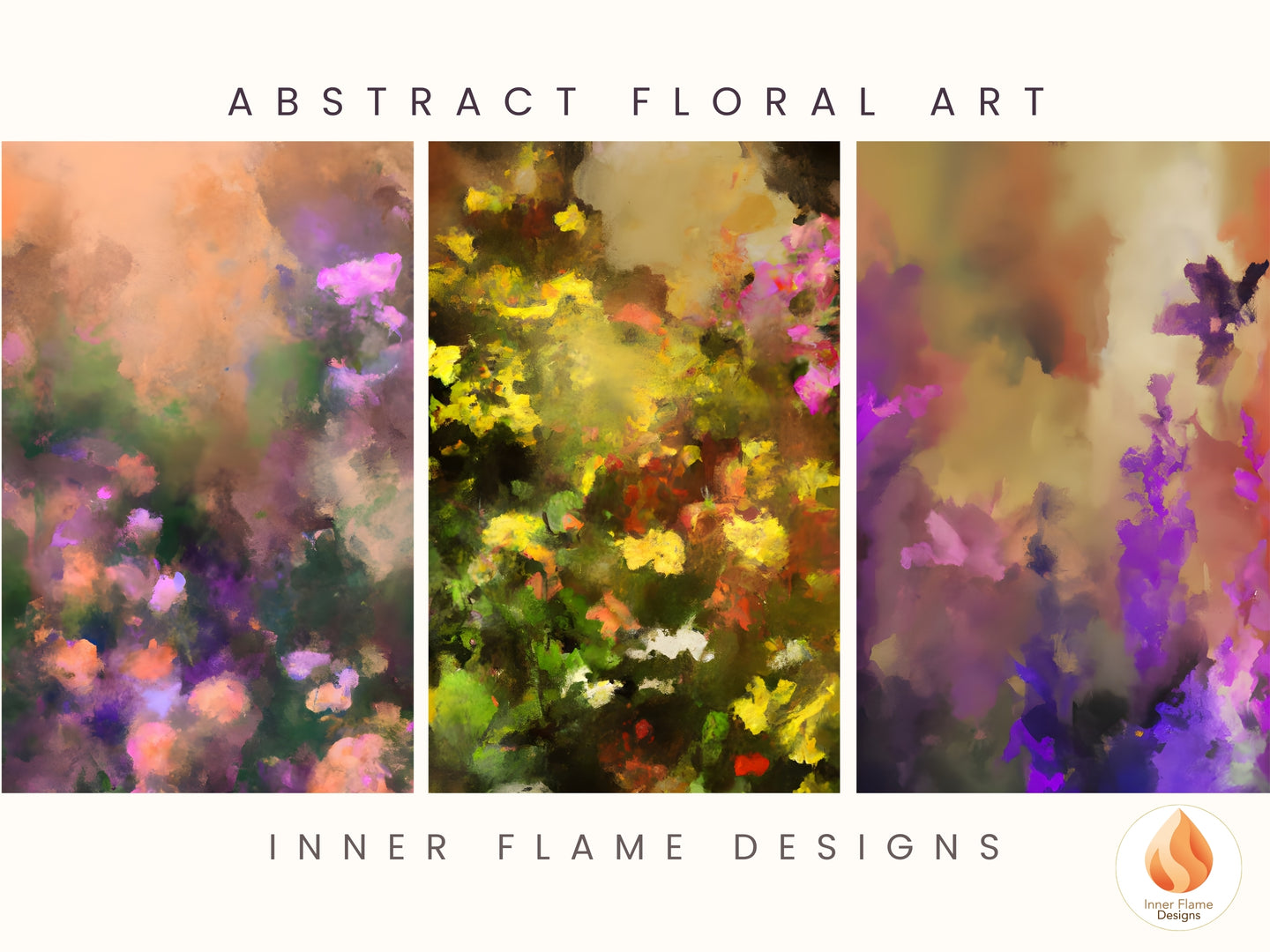 Enchanting Flower Artwork for Modern Home Design | Triptych Artwork